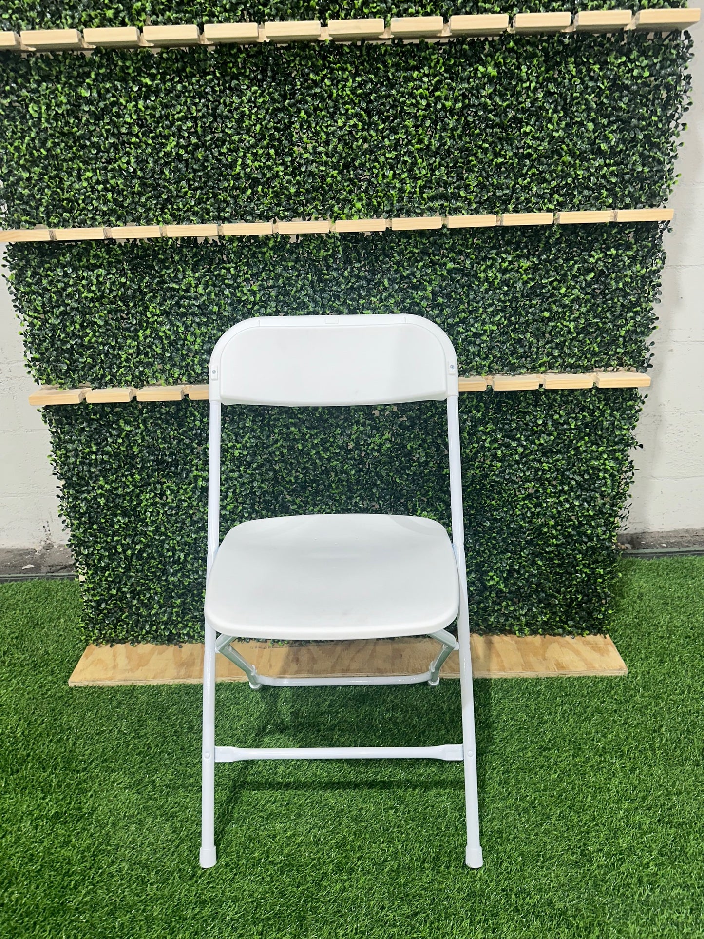 Commercial Grade White Plastic Folding Chairs - Set of 10
